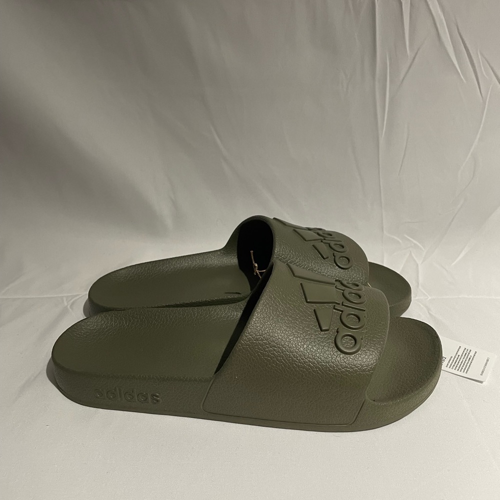 Adidas Adilette Slip-on Quick-Dry Aqua Slides Olive Green Size 8M, 9W IF7372 - Picture 2 of 6